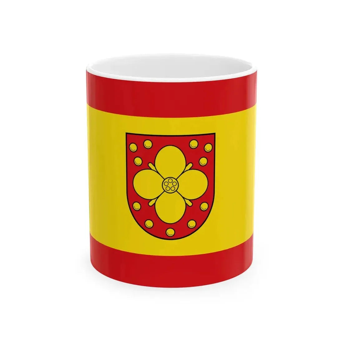 Hissflagge der Gemeinde Uckerland (Germany) White Coffee Mug 11oz - Go Mug Yourself