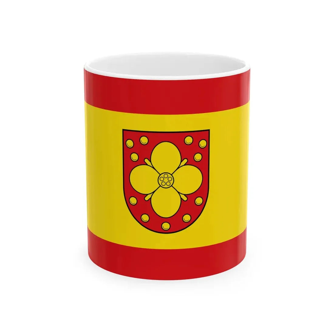 Hissflagge der Gemeinde Uckerland (Germany) White Coffee Mug 11oz - Go Mug Yourself