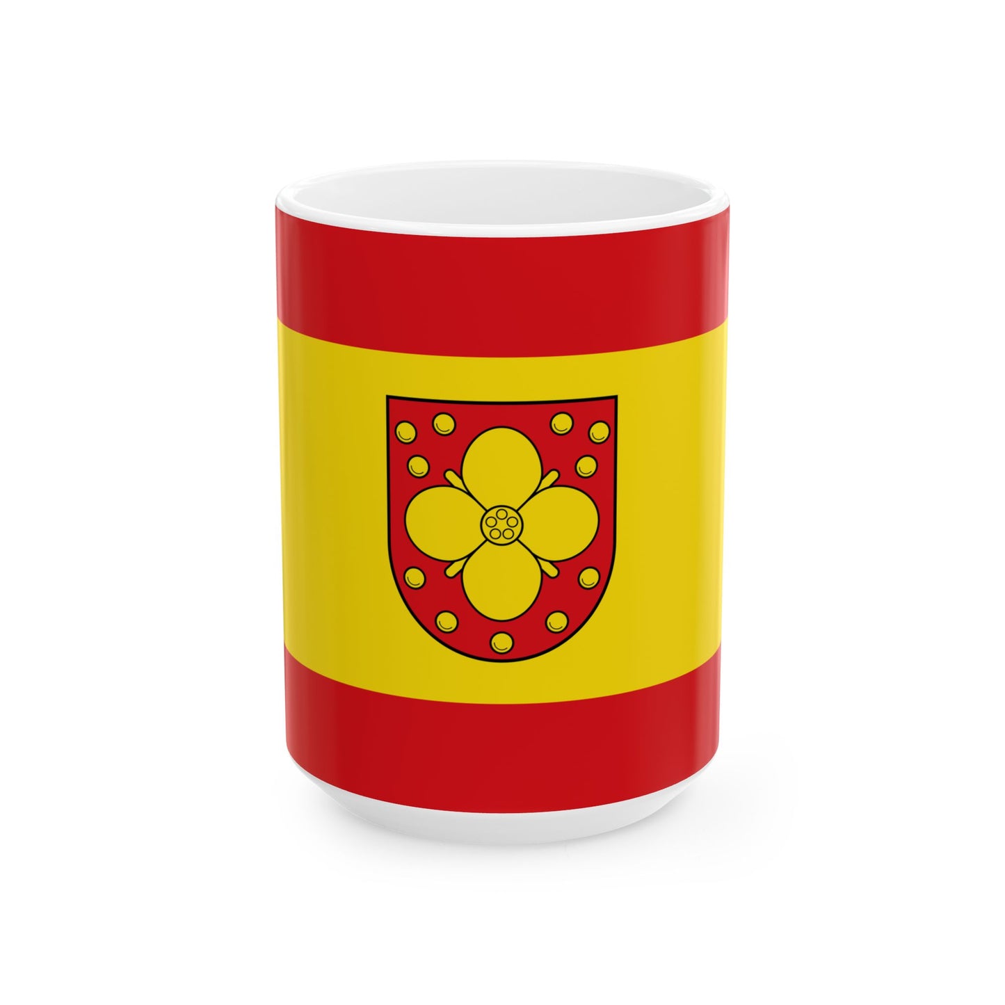 Hissflagge der Gemeinde Uckerland (Germany) White Coffee Mug-15oz-Go Mug Yourself