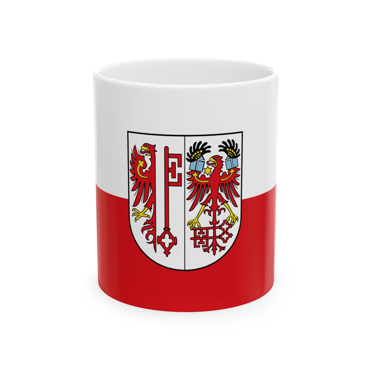 Hissflagge der Hansestadt Salzwedel (Germany) White Coffee Mug-11oz-Go Mug Yourself