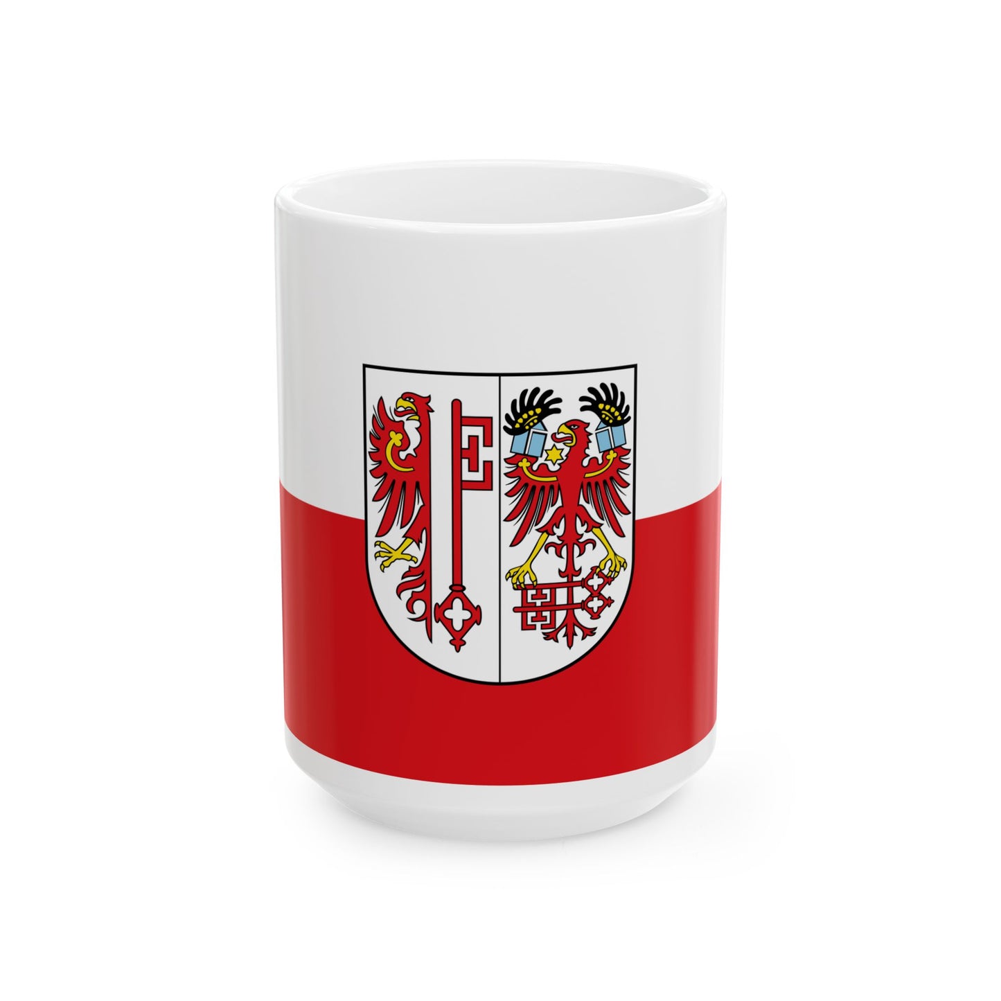 Hissflagge der Hansestadt Salzwedel (Germany) White Coffee Mug-15oz-Go Mug Yourself