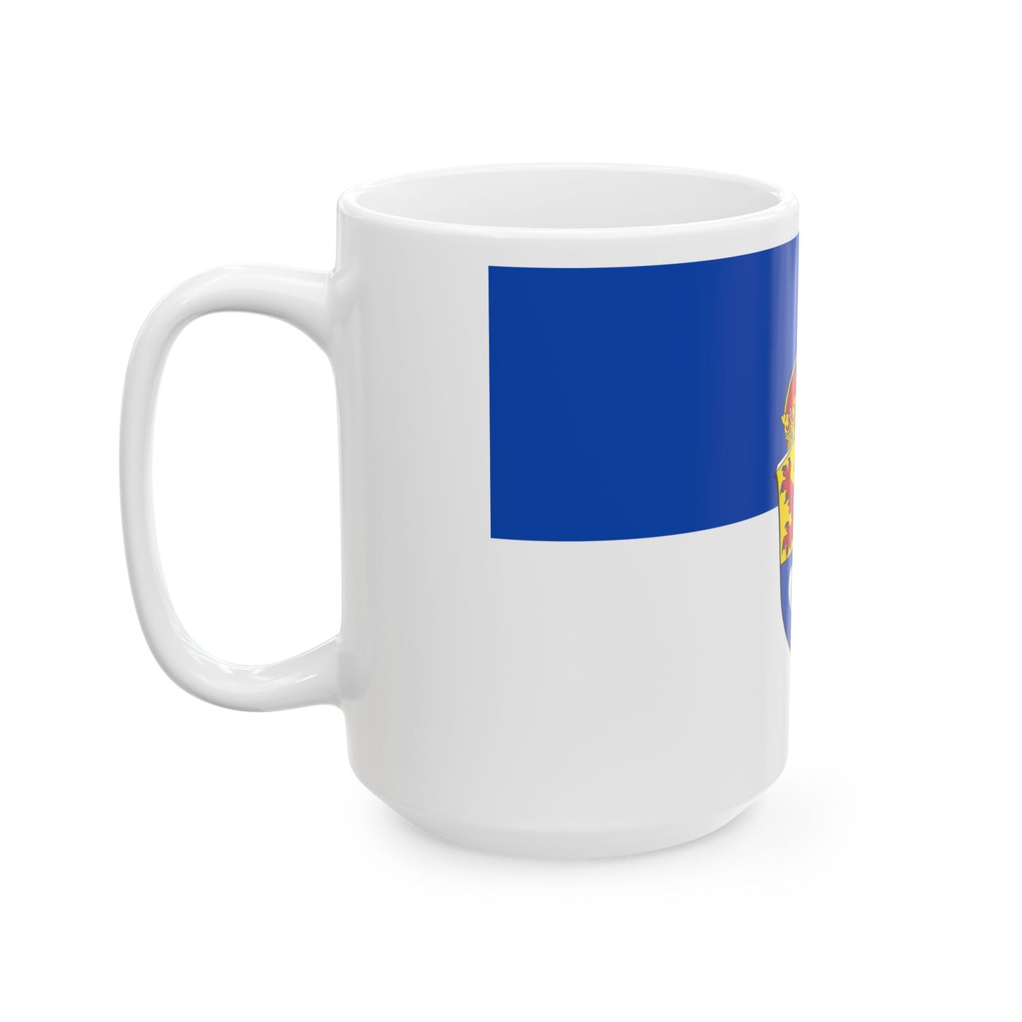 Hissflagge der Stadt Darmstadt (Germany) White Coffee Mug-Go Mug Yourself