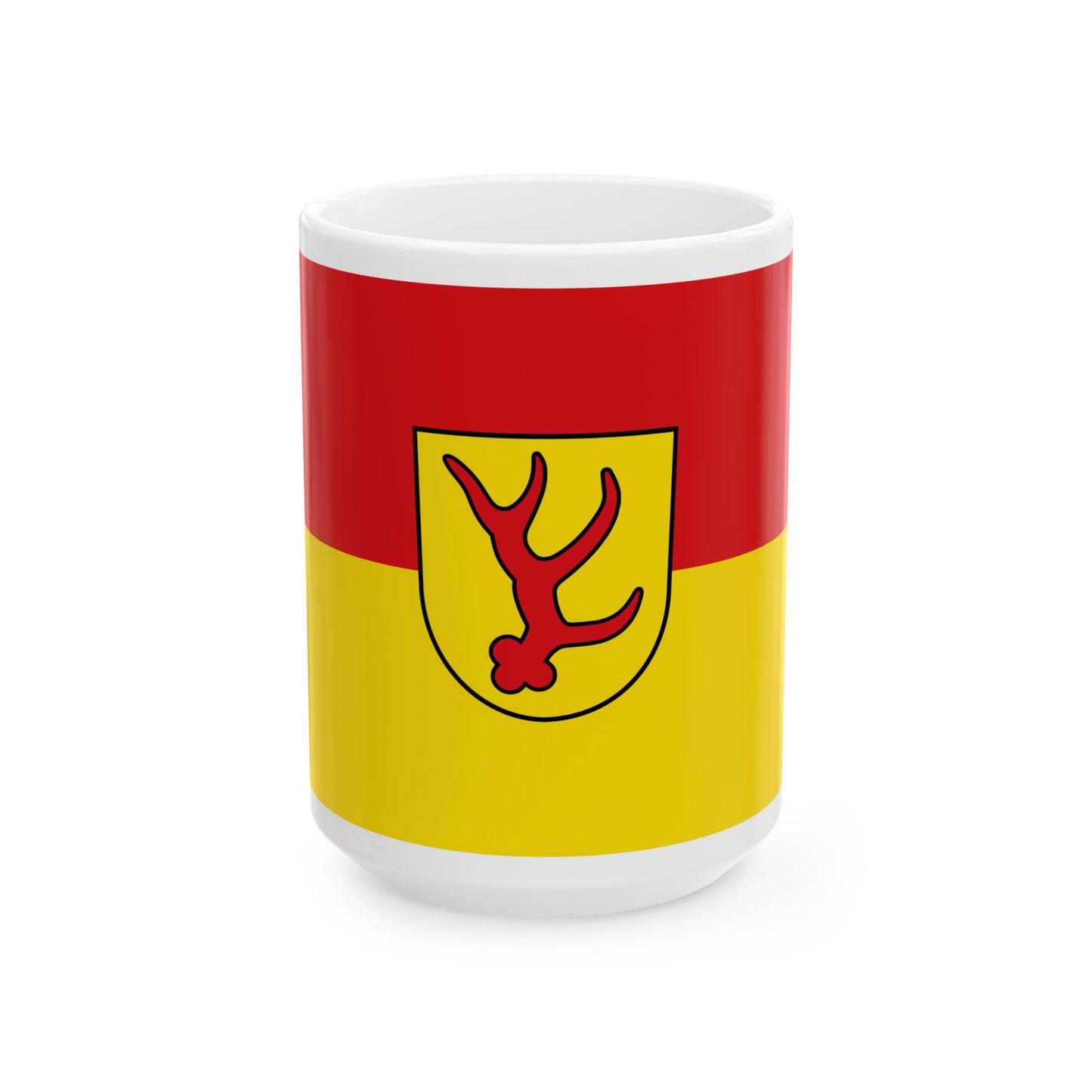 Hissflagge der Stadt Forst Lausitz 2005-2011 (Germany) White Coffee Mug-15oz-Go Mug Yourself