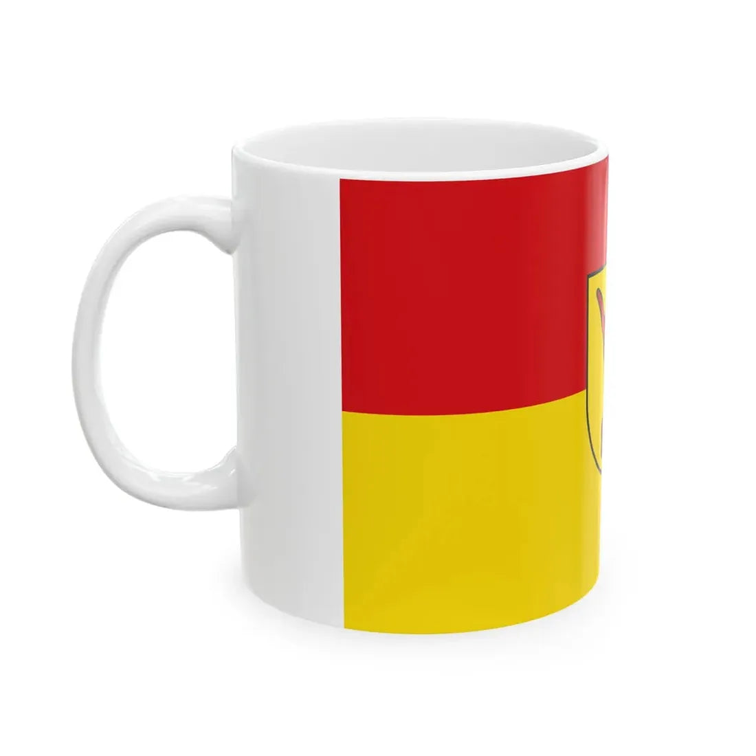 Hissflagge der Stadt Forst Lausitz 2005-2011 (Germany) White Coffee Mug - Go Mug Yourself
