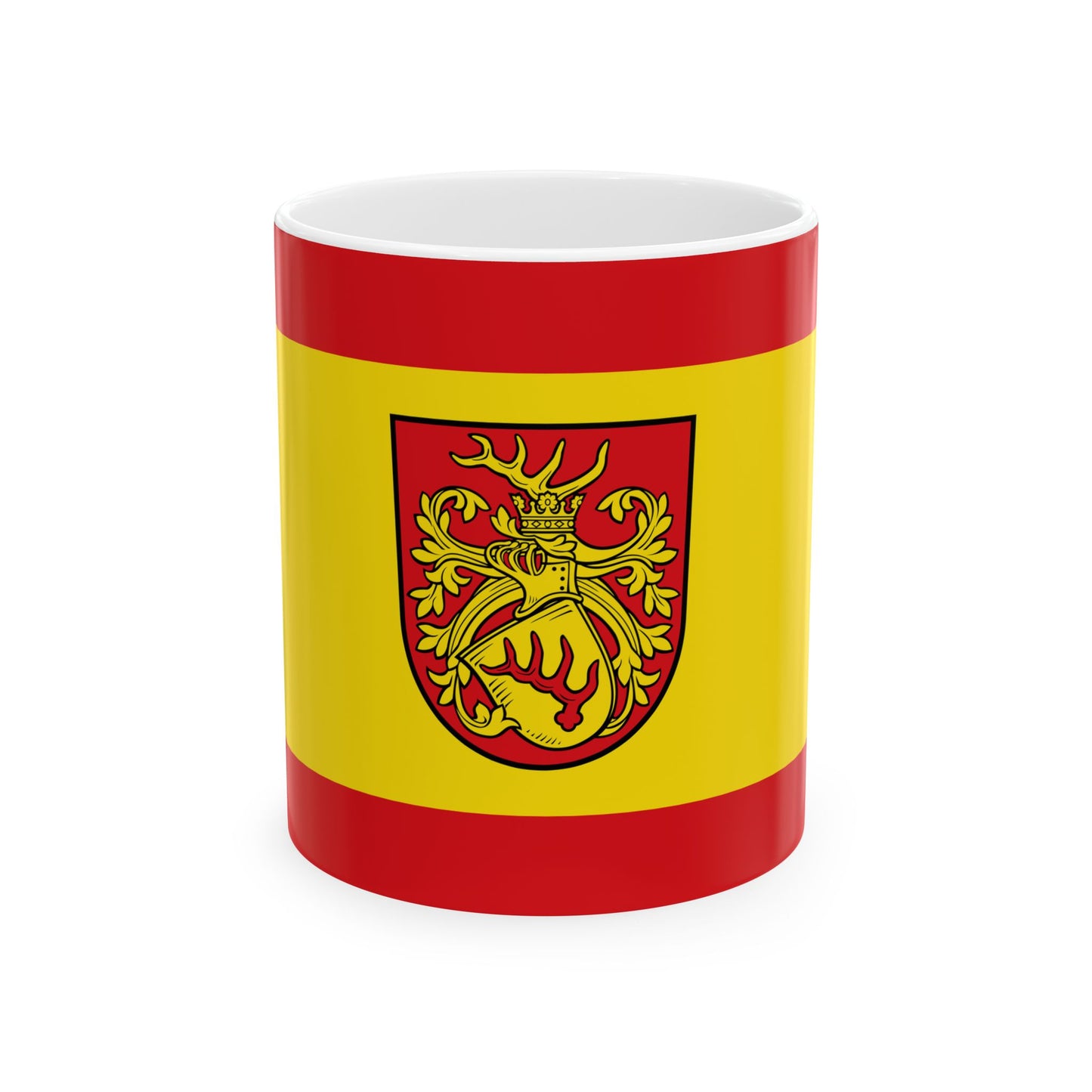 Hissflagge der Stadt Forst Lausitz (Germany) White Coffee Mug-11oz-Go Mug Yourself
