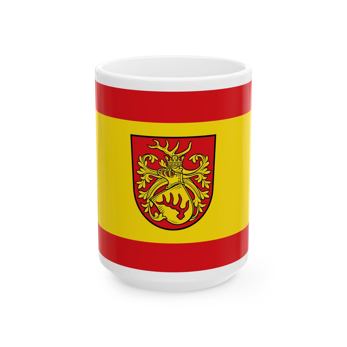 Hissflagge der Stadt Forst Lausitz (Germany) White Coffee Mug-15oz-Go Mug Yourself