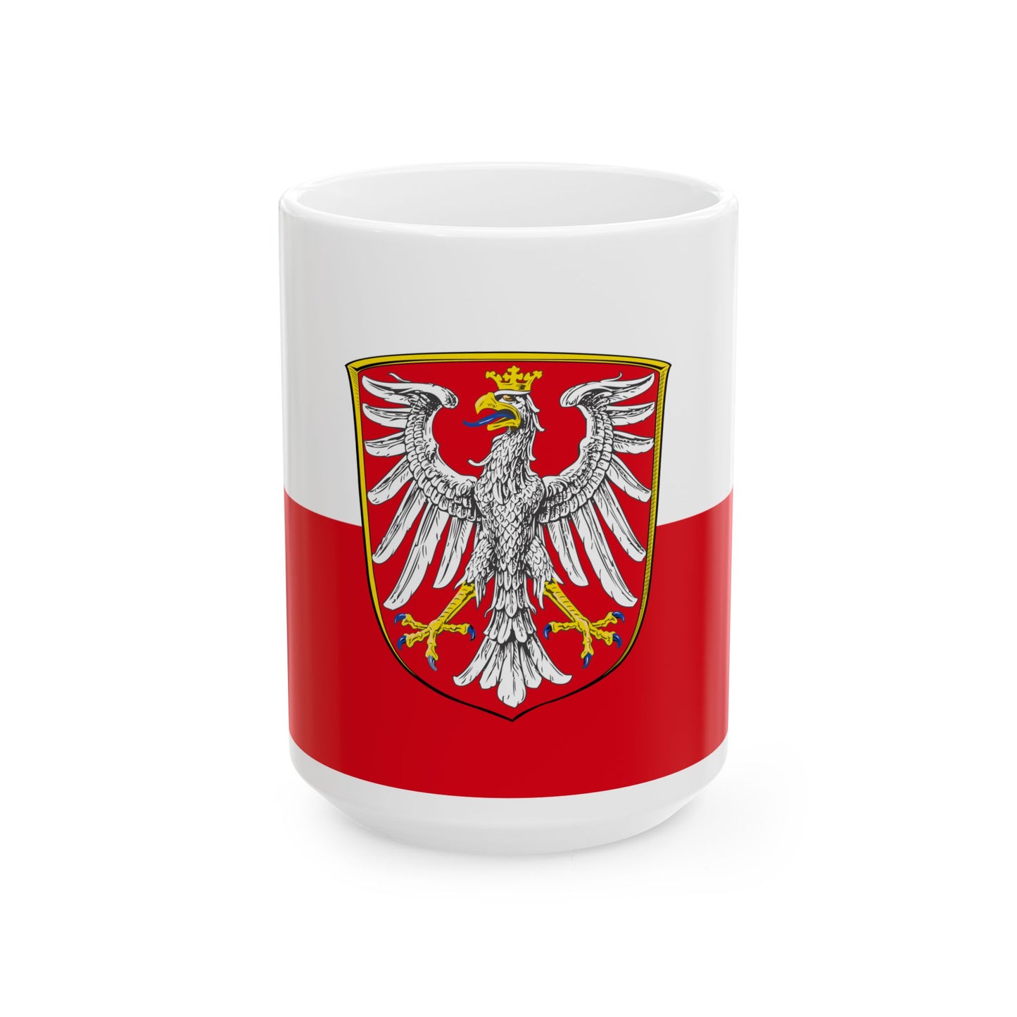 Hissflagge der Stadt Frankfurt am Main (Germany) White Coffee Mug-15oz-Go Mug Yourself