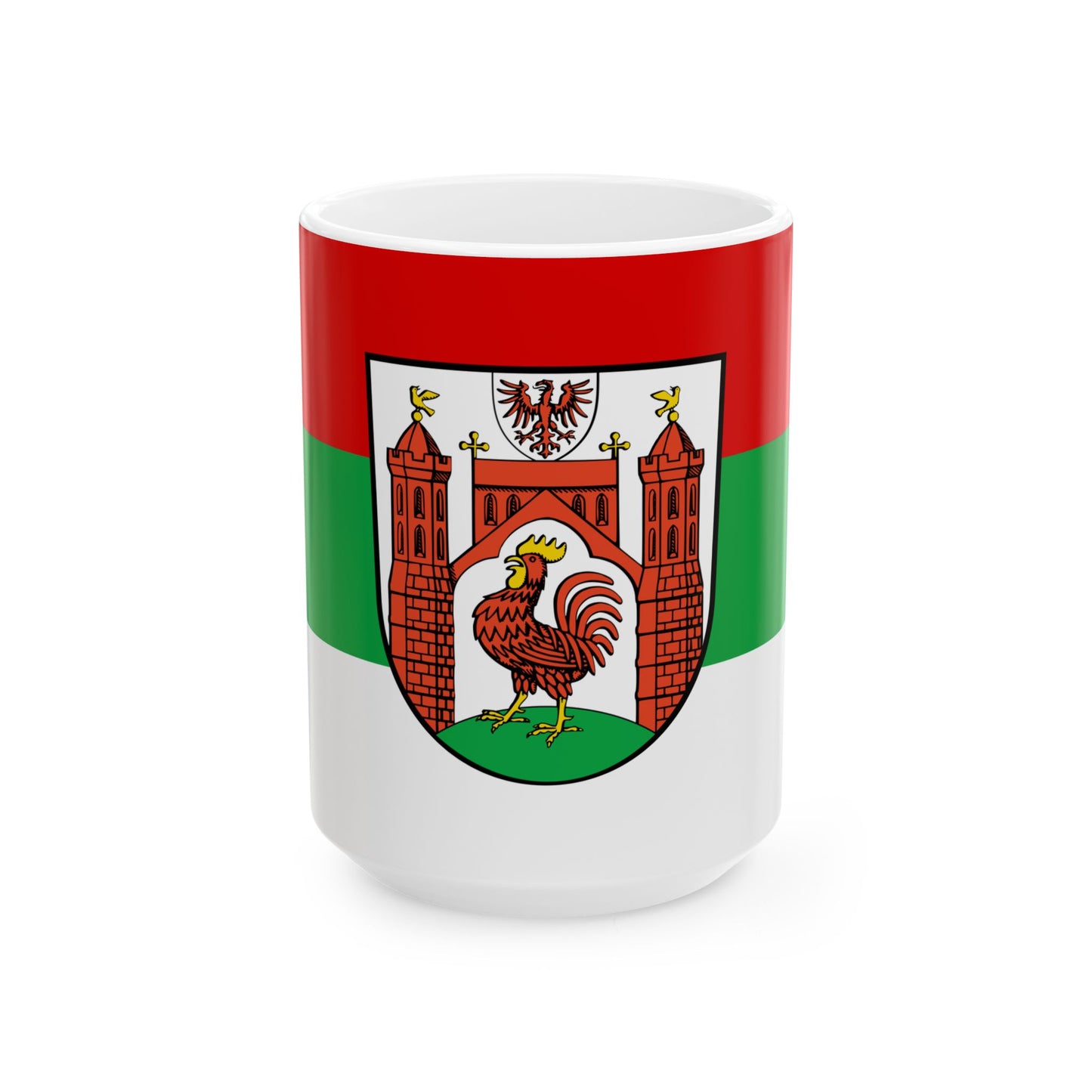 Hissflagge der Stadt Frankfurt an der Oder (Germany) White Coffee Mug-15oz-Go Mug Yourself