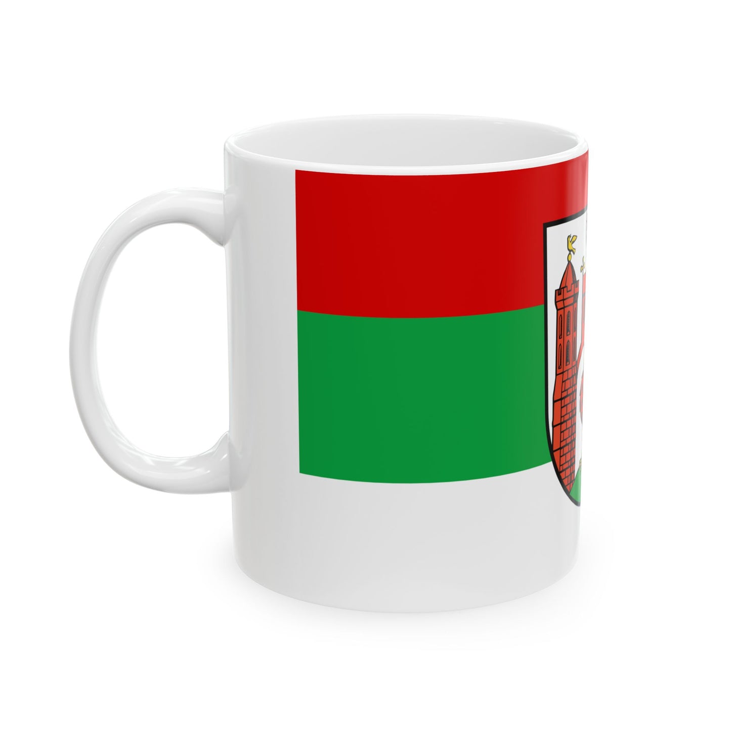 Hissflagge der Stadt Frankfurt an der Oder (Germany) White Coffee Mug-Go Mug Yourself
