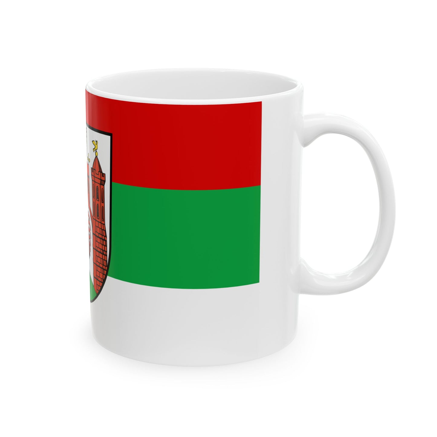 Hissflagge der Stadt Frankfurt an der Oder (Germany) White Coffee Mug-Go Mug Yourself