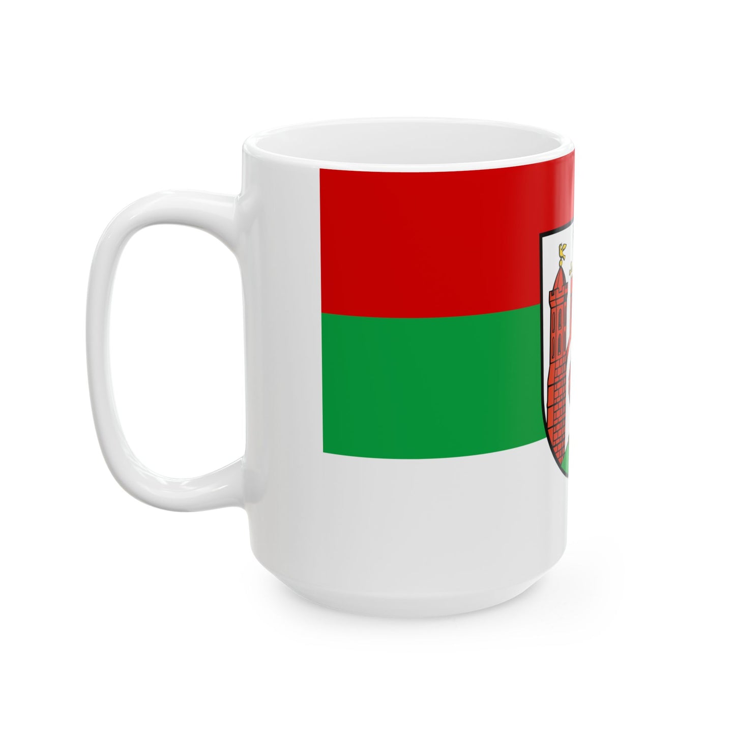 Hissflagge der Stadt Frankfurt an der Oder (Germany) White Coffee Mug-Go Mug Yourself