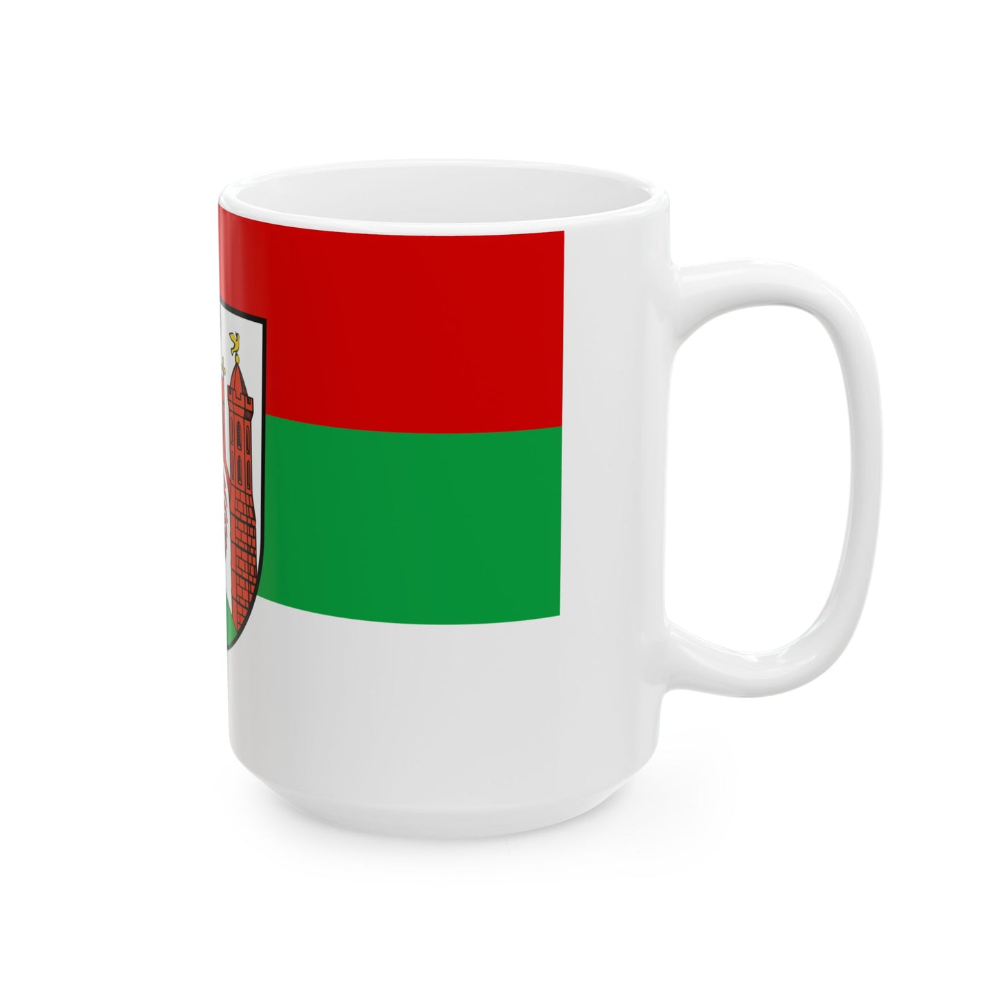 Hissflagge der Stadt Frankfurt an der Oder (Germany) White Coffee Mug-Go Mug Yourself
