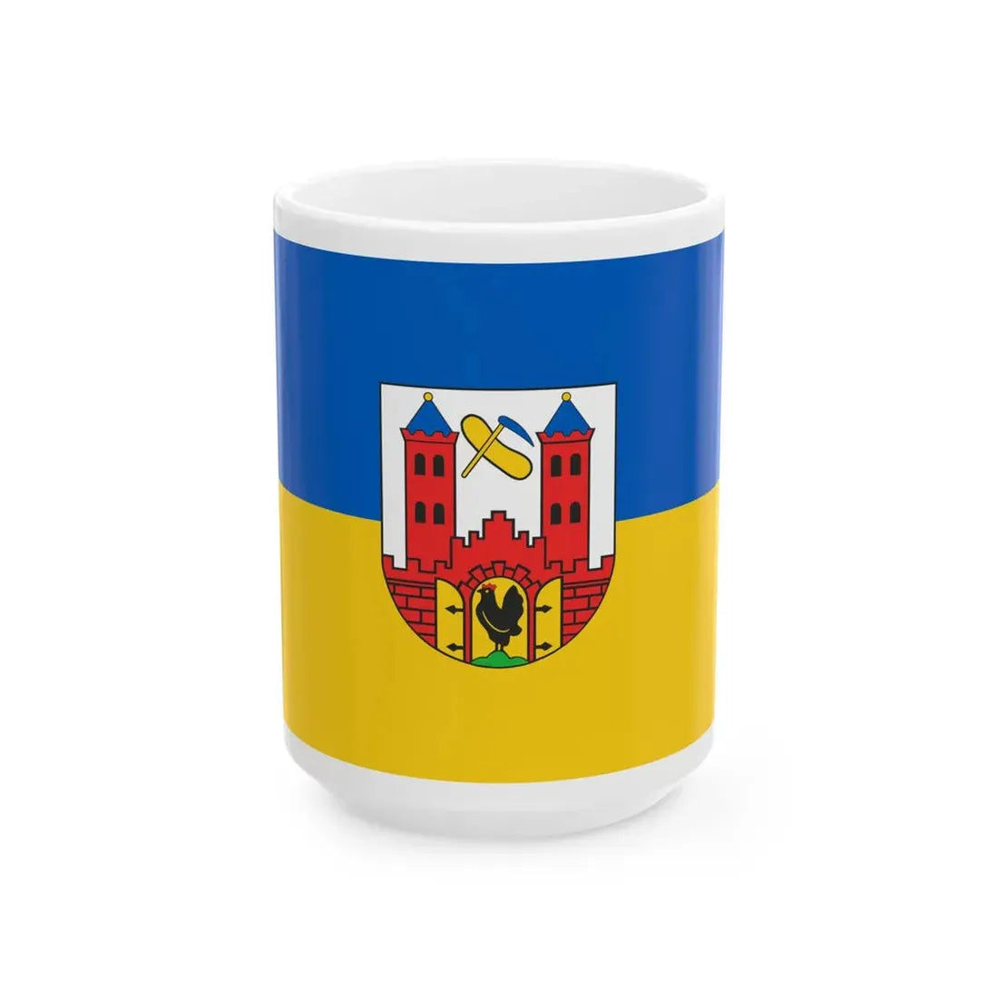 Hissflagge Suhl (Germany) White Coffee Mug 15oz - Go Mug Yourself