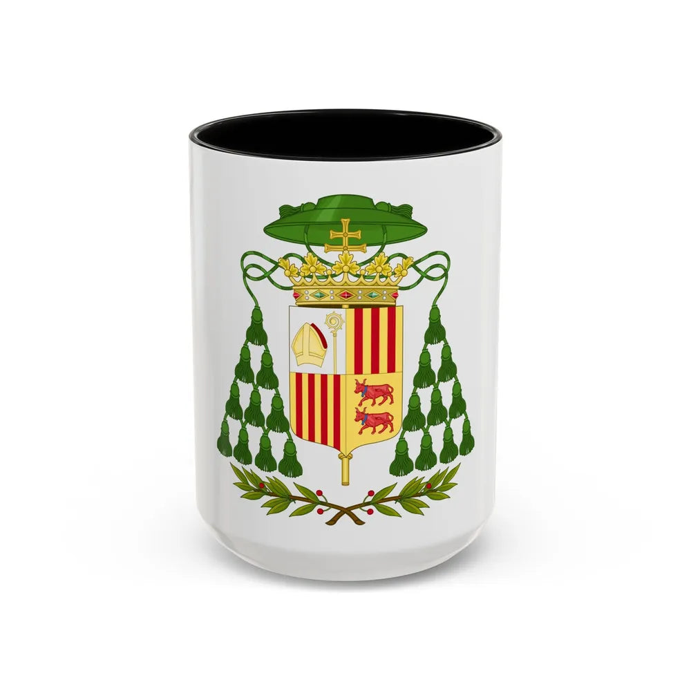 Historical Coat of Arms of Ecclesiastic Co-Prince of Andorra - Accent Coffee Mug 15oz Black - Go Mug Yourself
