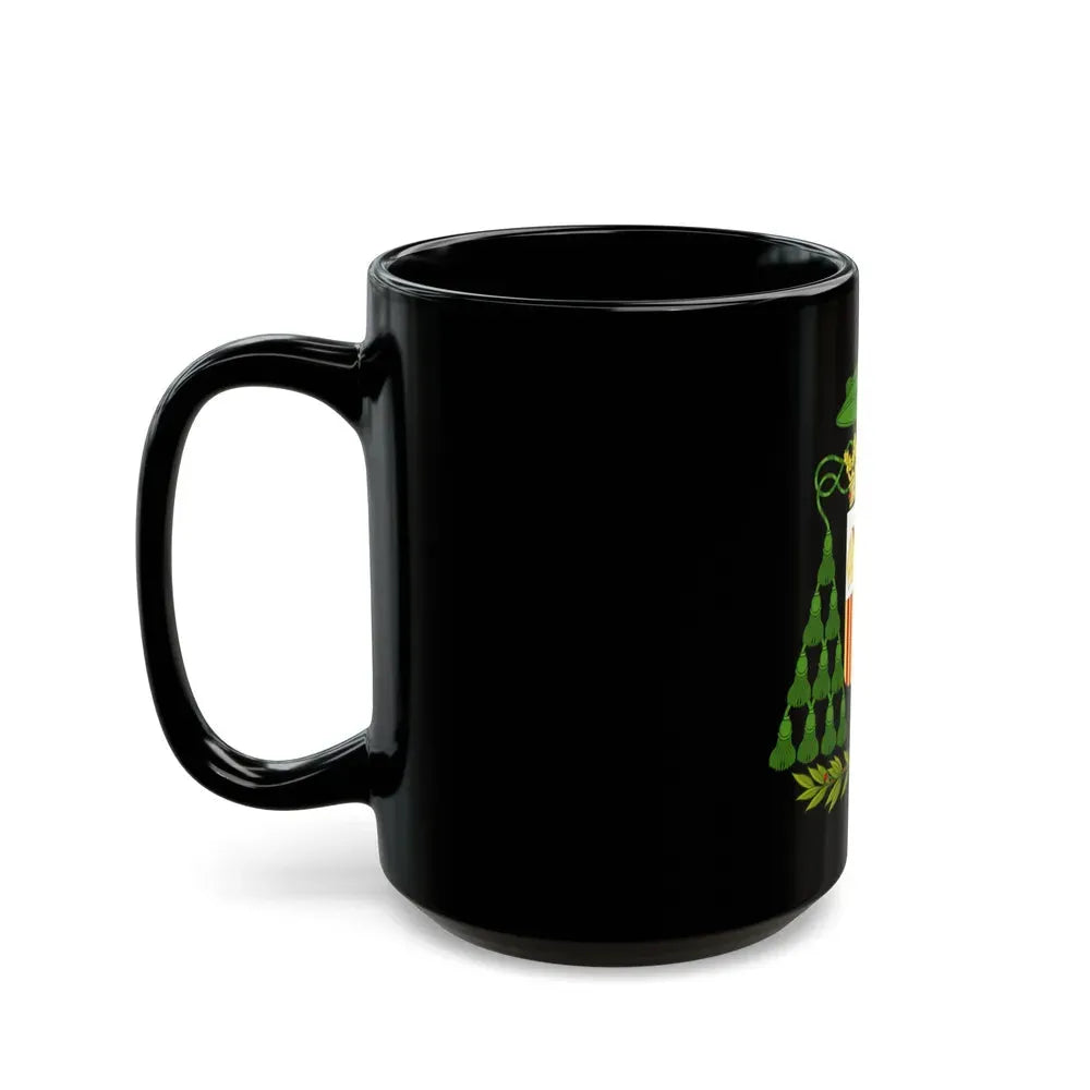 Historical Coat of Arms of Ecclesiastic Co-Prince of Andorra - Black Coffee Mug - Go Mug Yourself