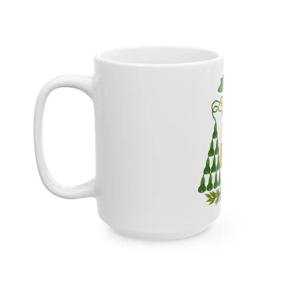 Historical Coat of Arms of Ecclesiastic Co-Prince of Andorra - White Coffee Mug - Go Mug Yourself