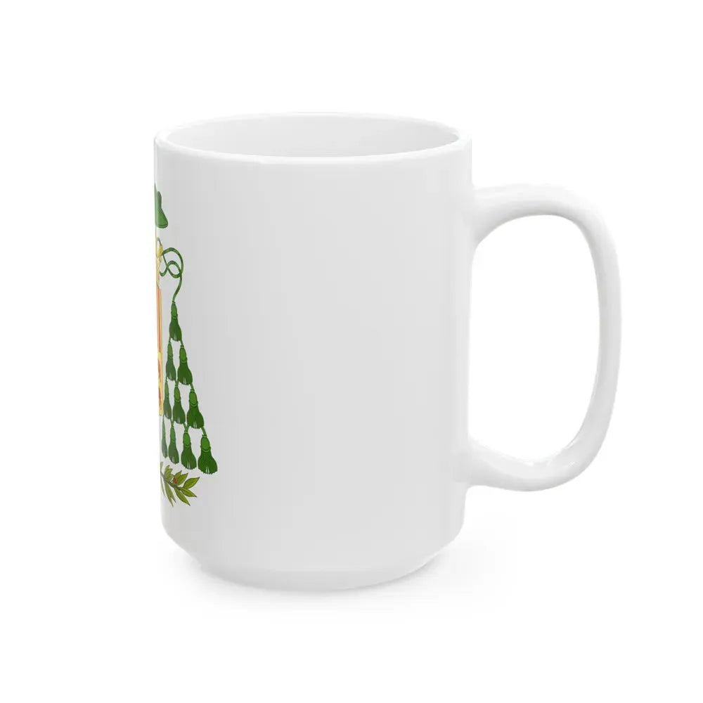 Historical Coat of Arms of Ecclesiastic Co-Prince of Andorra - White Coffee Mug - Go Mug Yourself