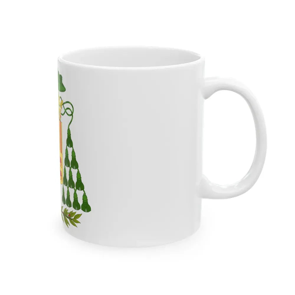 Historical Coat of Arms of Ecclesiastic Co-Prince of Andorra - White Coffee Mug - Go Mug Yourself