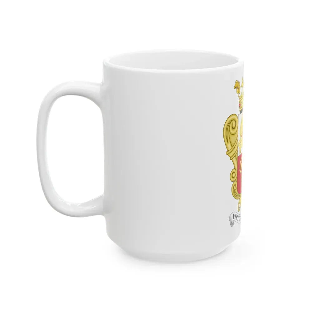 Historical Coat of Arms of French Prince of Andorra - White Coffee Mug - Go Mug Yourself