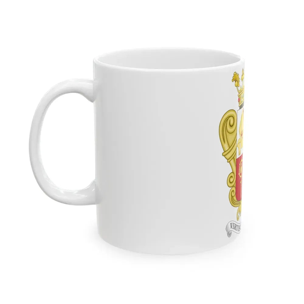 Historical Coat of Arms of French Prince of Andorra - White Coffee Mug - Go Mug Yourself