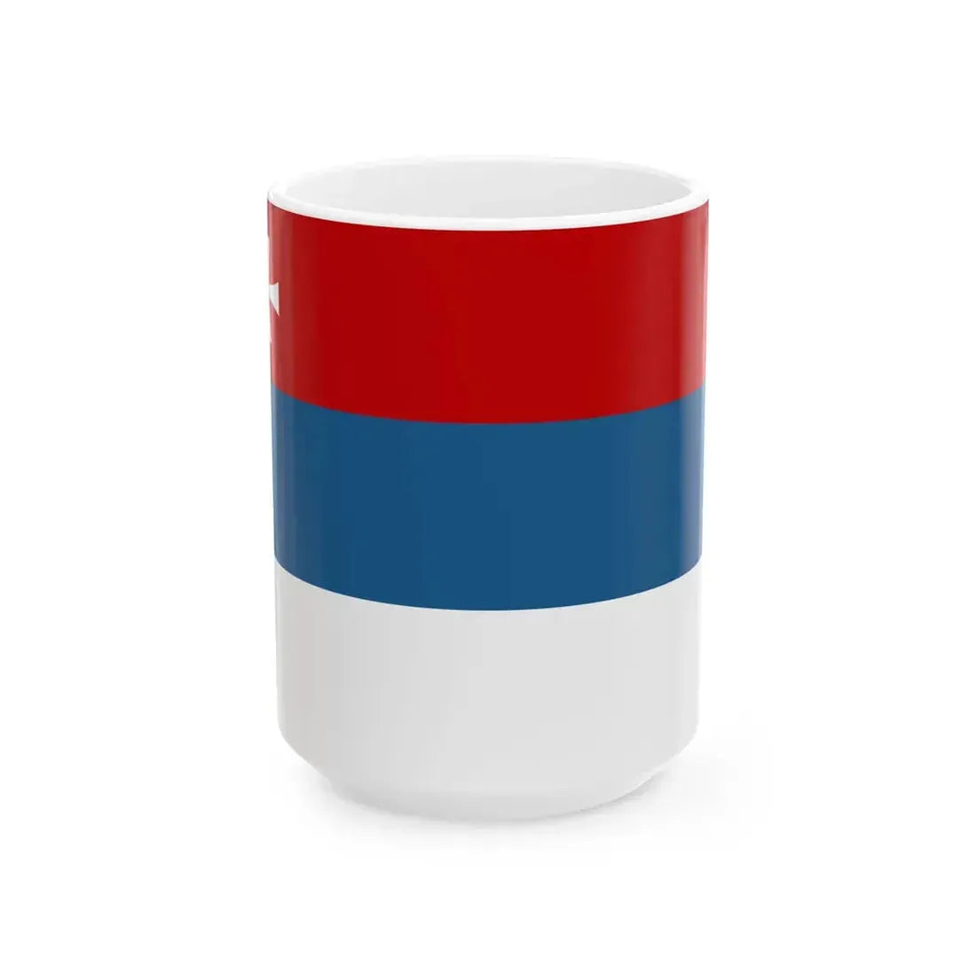 Historical merchant fleet flag of Montenegro (Montenegro) White Coffee Mug 15oz - Go Mug Yourself