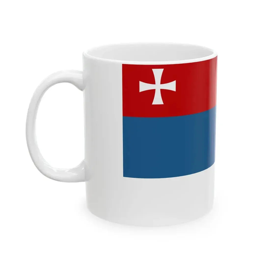Historical merchant fleet flag of Montenegro (Montenegro) White Coffee Mug - Go Mug Yourself