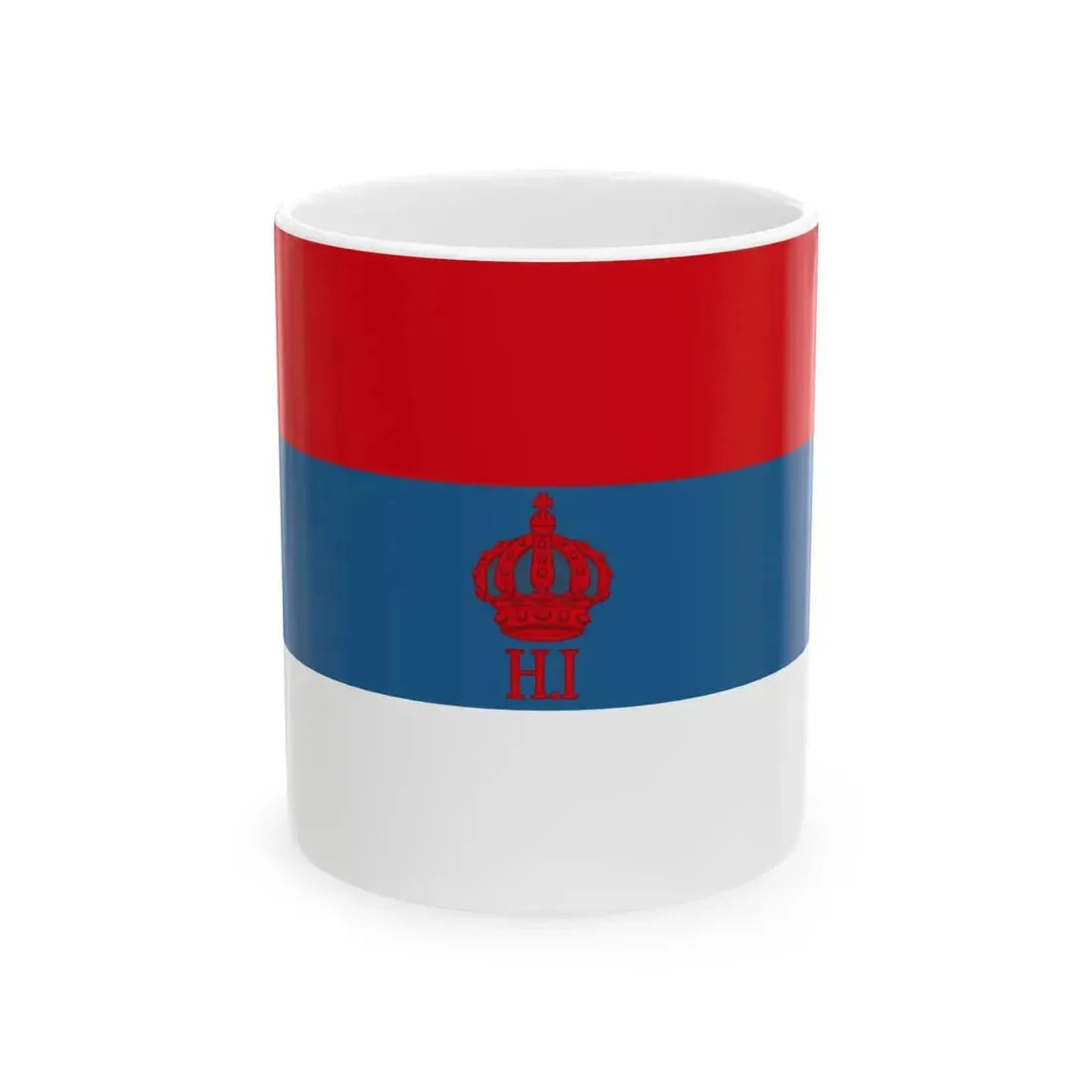 Historical merchant fleet flag of Montenegro version3 (Montenegro) White Coffee Mug 11oz - Go Mug Yourself