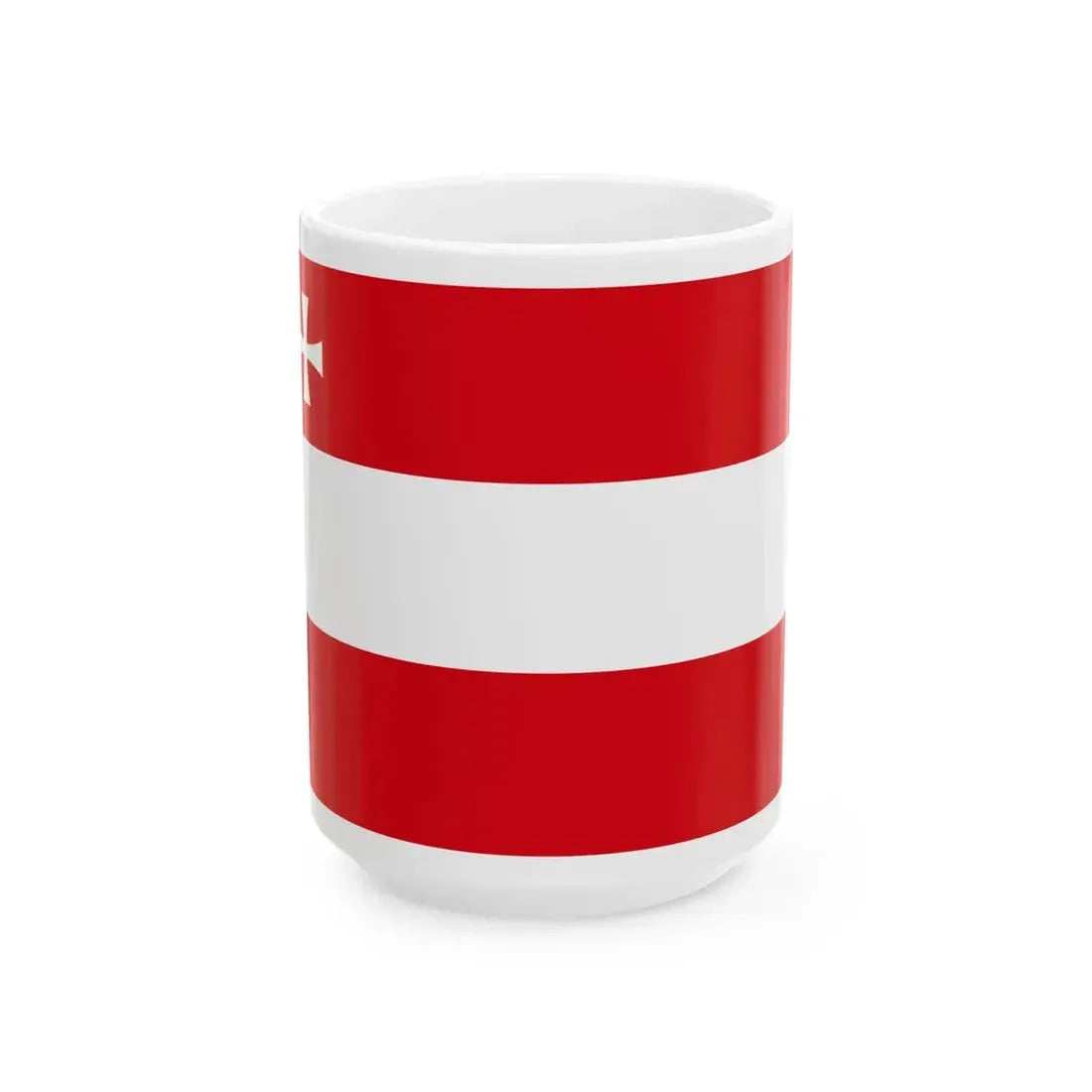 Historical merchant fleet flag of MontenegroV2 (Montenegro) White Coffee Mug 15oz - Go Mug Yourself