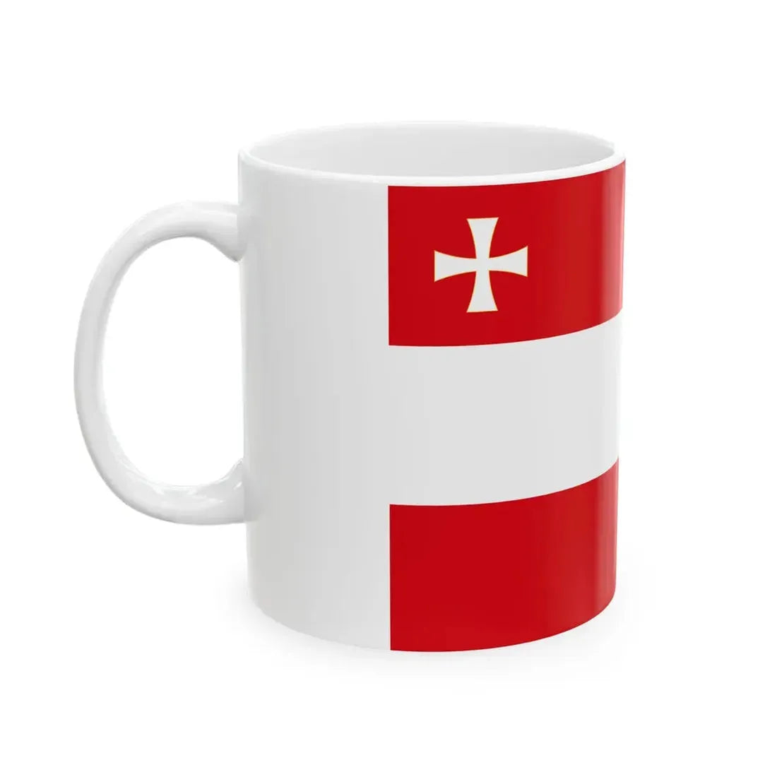 Historical merchant fleet flag of MontenegroV2 (Montenegro) White Coffee Mug - Go Mug Yourself