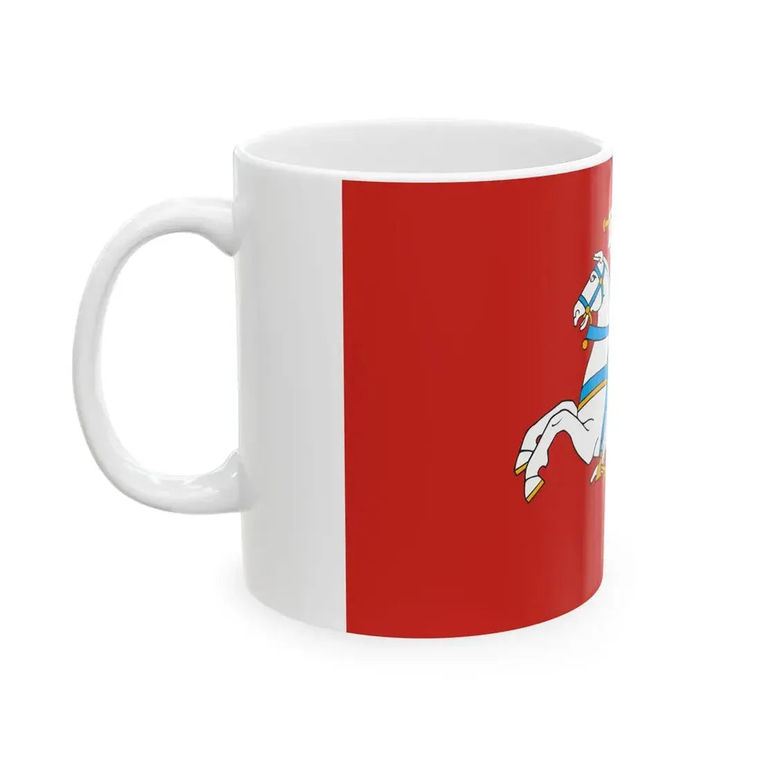 Historical national armorial flag of Lithuania (Lithuania) White Coffee Mug - Go Mug Yourself