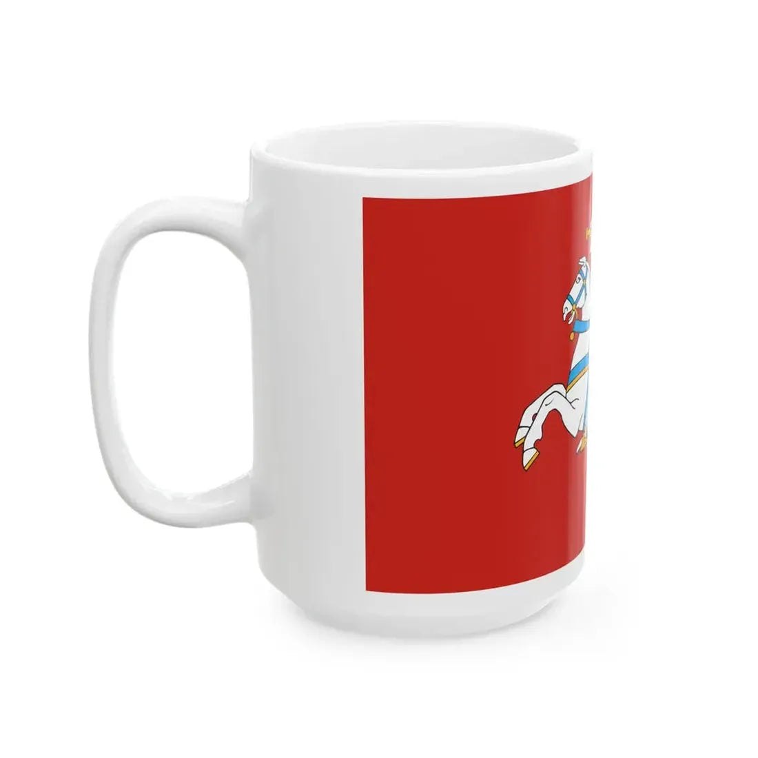 Historical national armorial flag of Lithuania (Lithuania) White Coffee Mug - Go Mug Yourself
