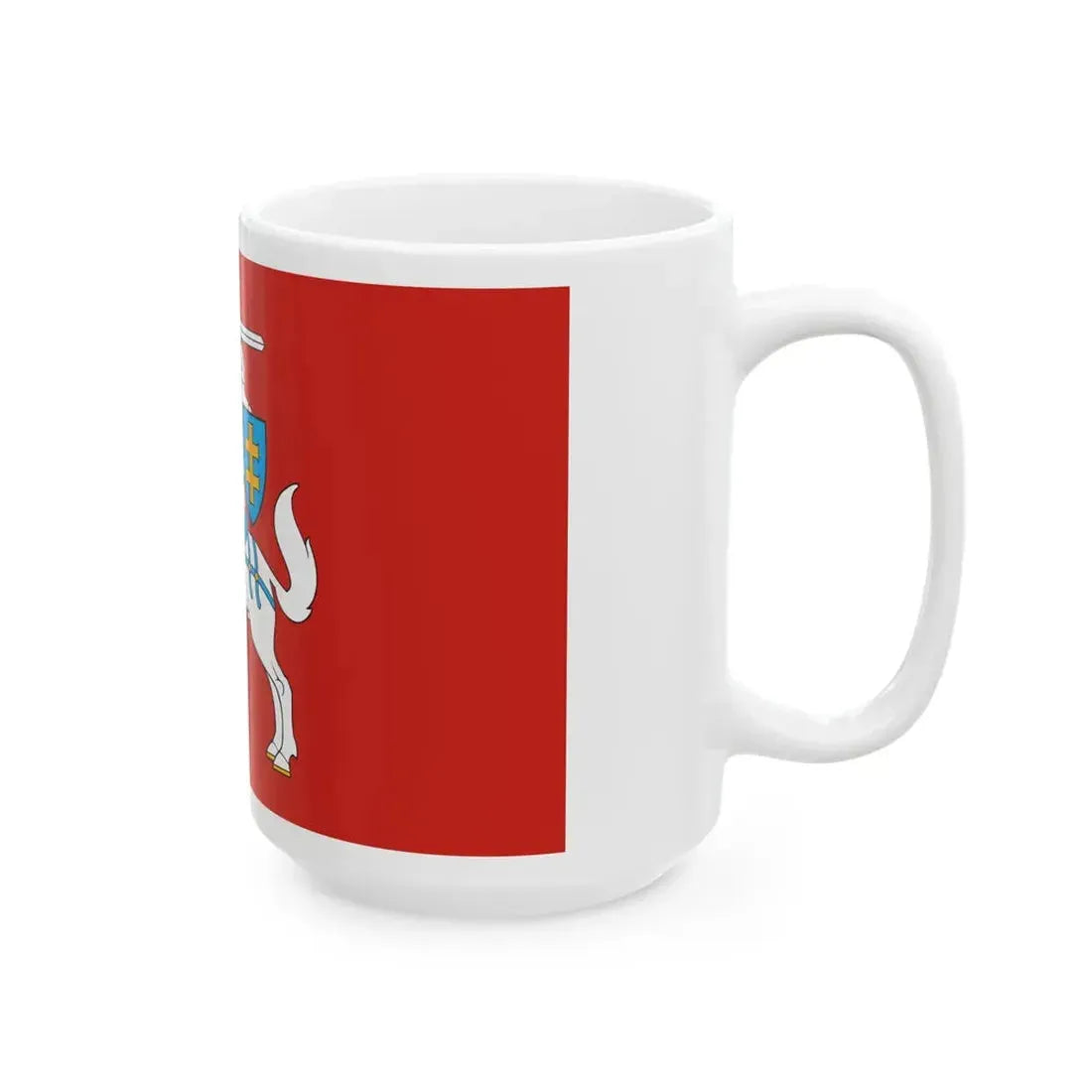 Historical national armorial flag of Lithuania (Lithuania) White Coffee Mug - Go Mug Yourself