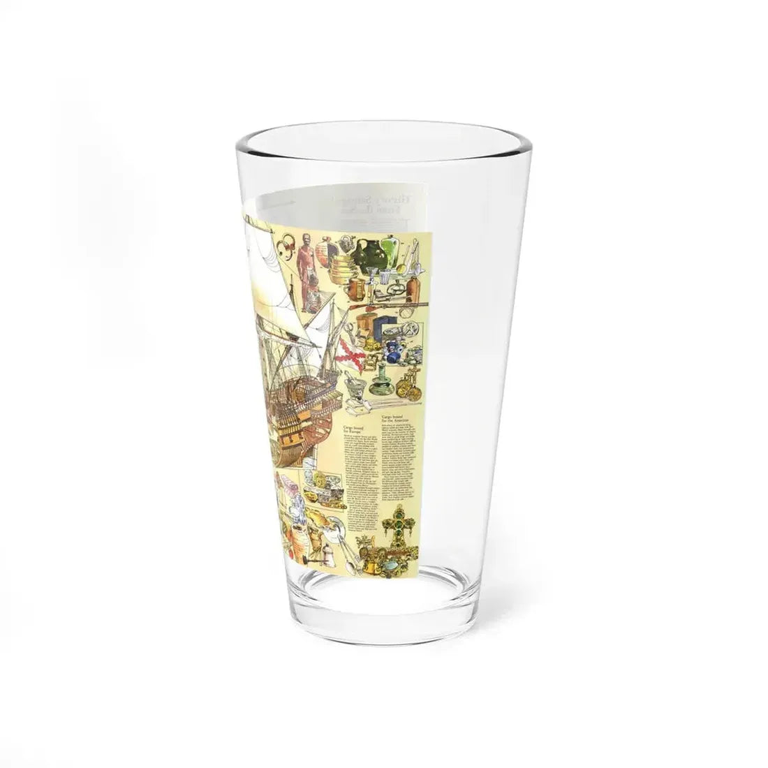 History Salvaged from the Sea (1977) (Map) Pint Glass 16oz - Go Mug Yourself