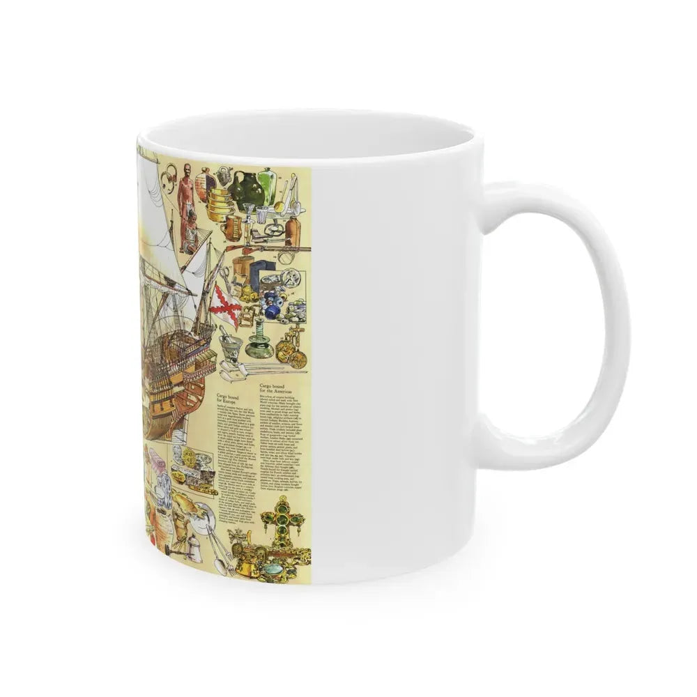 History Salvaged from the Sea (1977) (Map) White Coffee Mug - Go Mug Yourself
