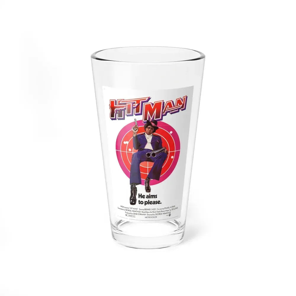 HIT MAN 1972 Movie Poster - Pint Glass 16oz 16oz - Go Mug Yourself