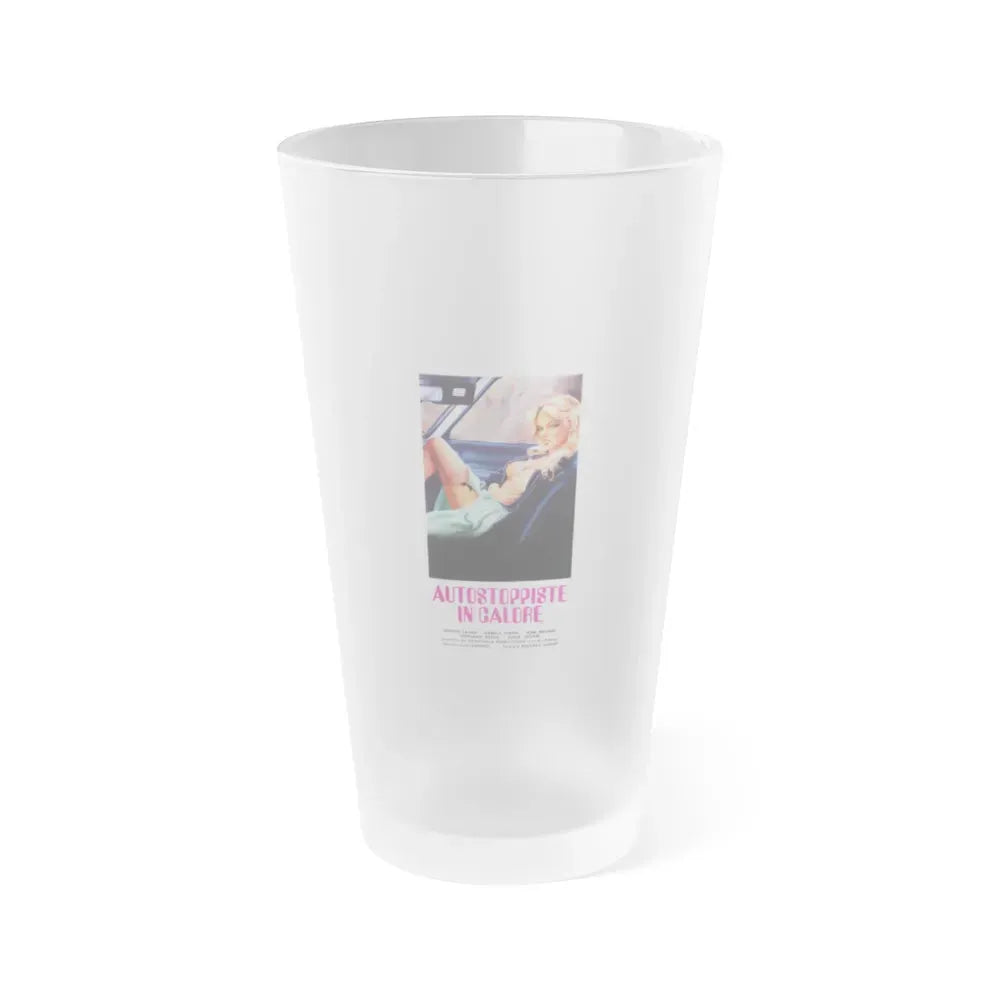 HITCH HIKERS IN HEAT 1979 Movie Poster - Frosted Pint Glass 16oz Default Title - Go Mug Yourself