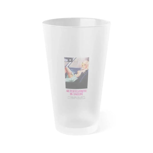 HITCH HIKERS IN HEAT 1979 Movie Poster - Frosted Pint Glass 16oz Default Title - Go Mug Yourself