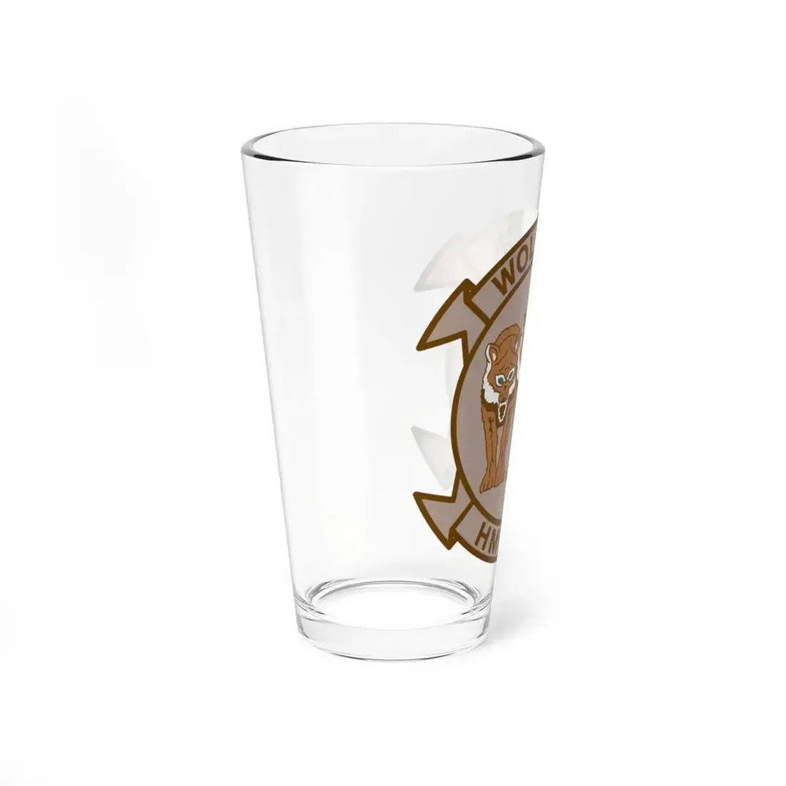 HMH 466 WOLFPACK Desert (USMC) Pint Glass 16oz - Go Mug Yourself