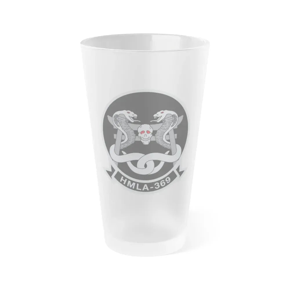 HMLA 369 (USMC) Frosted Pint Glass 16oz Default Title - Go Mug Yourself