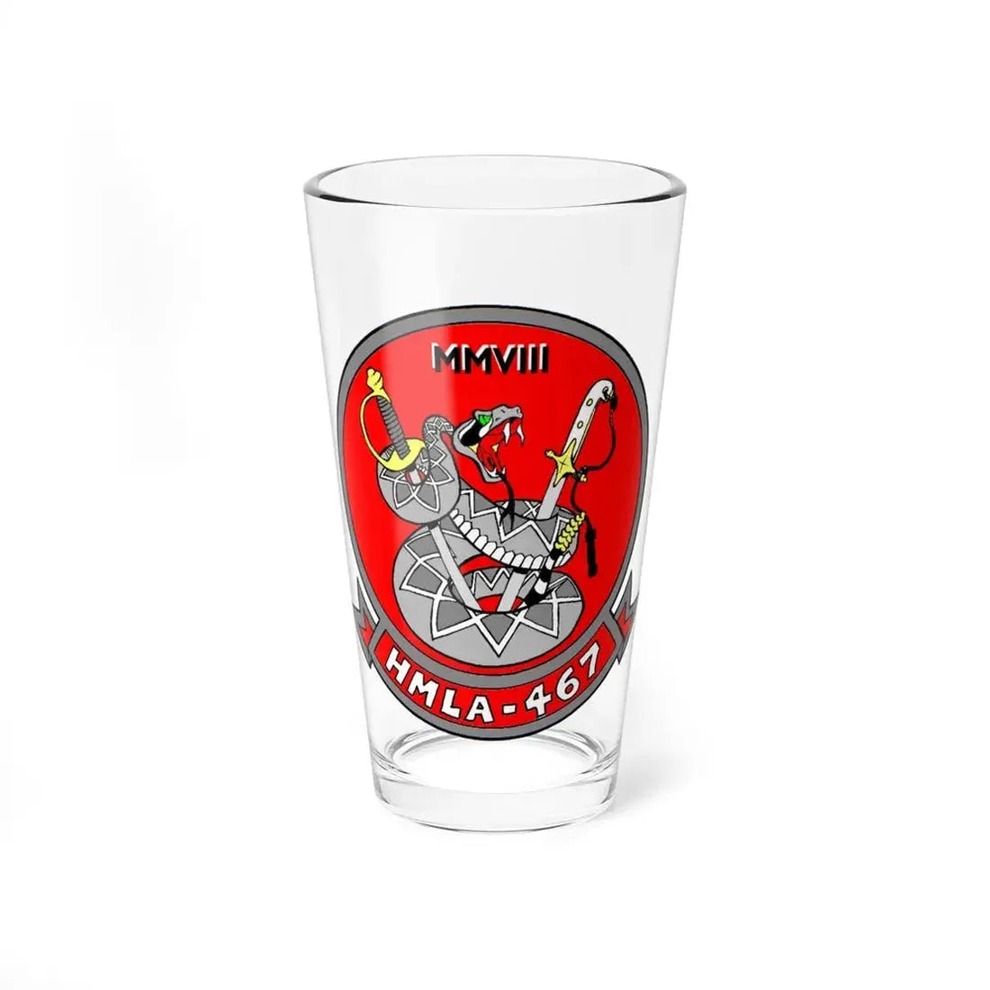 HMLA 467 (USMC) Pint Glass 16oz 16oz - Go Mug Yourself