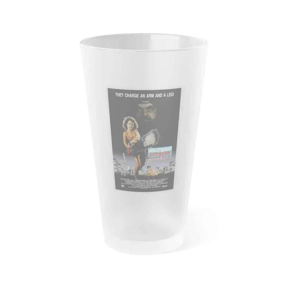 HOLLYWOOD CHAINSAW HOOKERS 1988 Movie Poster - Frosted Pint Glass 16oz Default Title - Go Mug Yourself