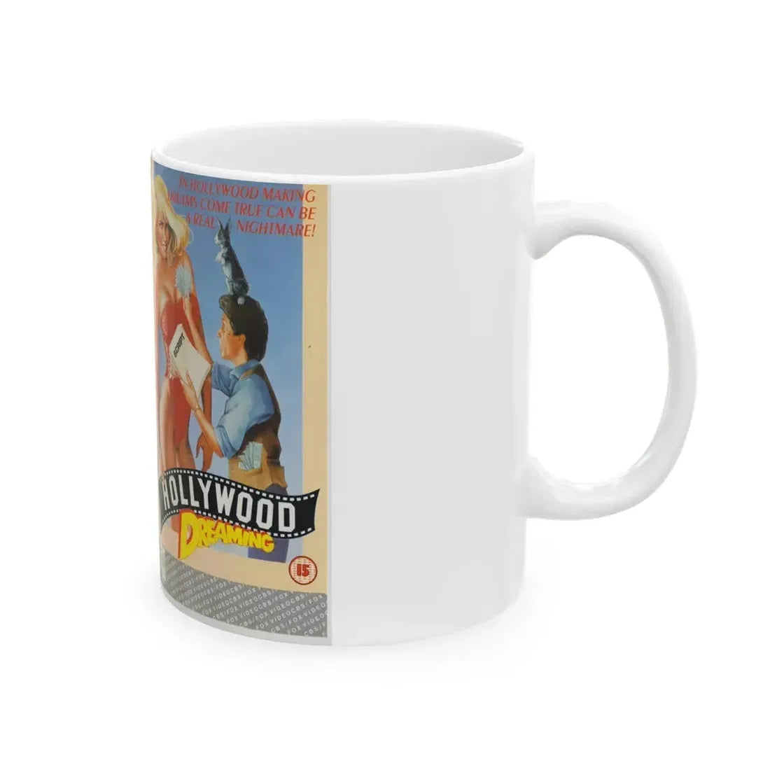 HOLLYWOOD DREAMING (VHS COVER) - White Coffee Mug - Go Mug Yourself