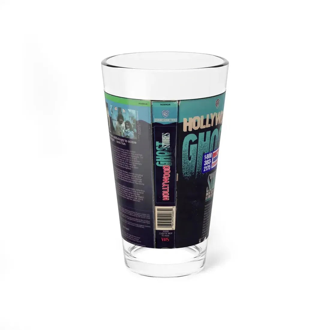 HOLLYWOOD GHOST STORIES (VHS COVER) Pint Glass 16oz 16oz - Go Mug Yourself