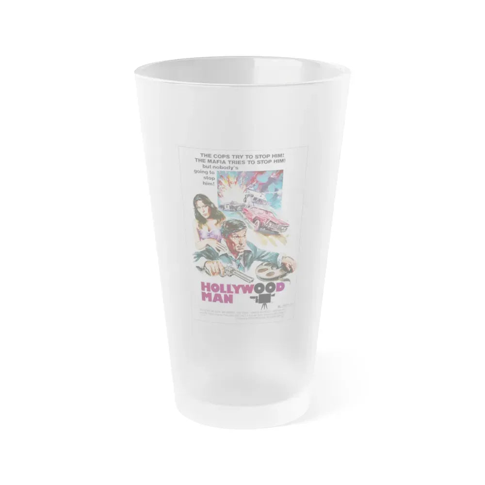 HOLLYWOOD MAN 1976 Movie Poster - Frosted Pint Glass 16oz 16oz Frosted - Go Mug Yourself