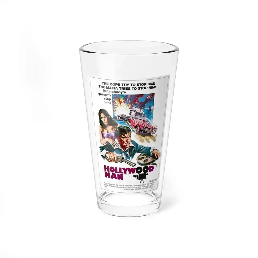 HOLLYWOOD MAN 1976 Movie Poster - Pint Glass 16oz 16oz - Go Mug Yourself