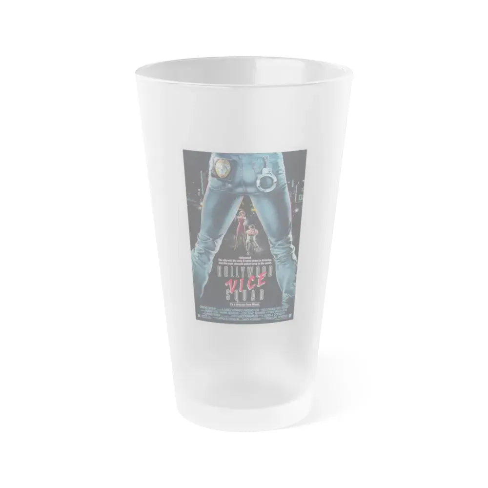 HOLLYWOOD VICE SQUAD 1986 Movie Poster - Frosted Pint Glass 16oz 16oz Frosted - Go Mug Yourself