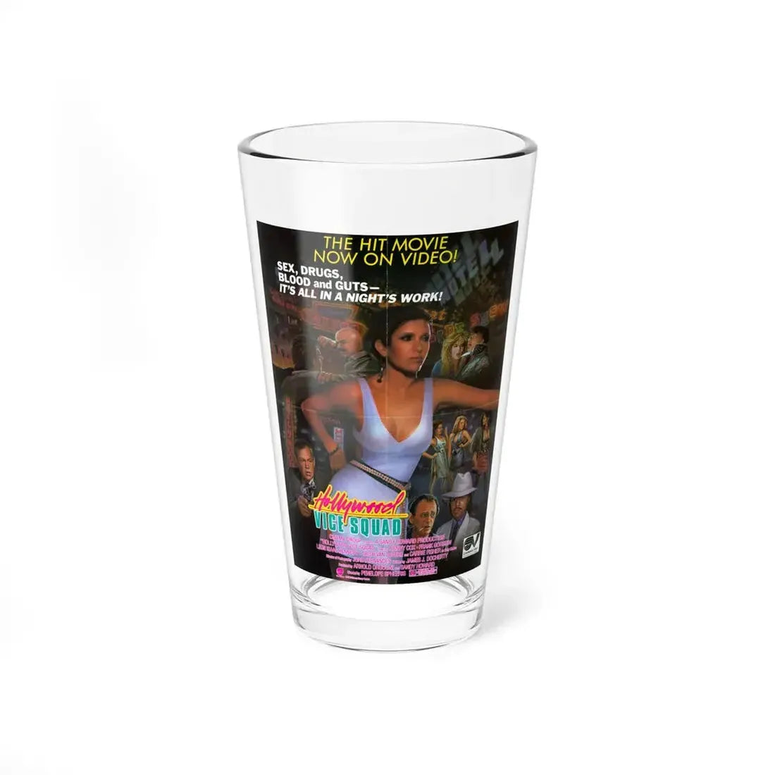 HOLLYWOOD VICE SQUAD (2) 1986 Movie Poster - Pint Glass 16oz 16oz - Go Mug Yourself