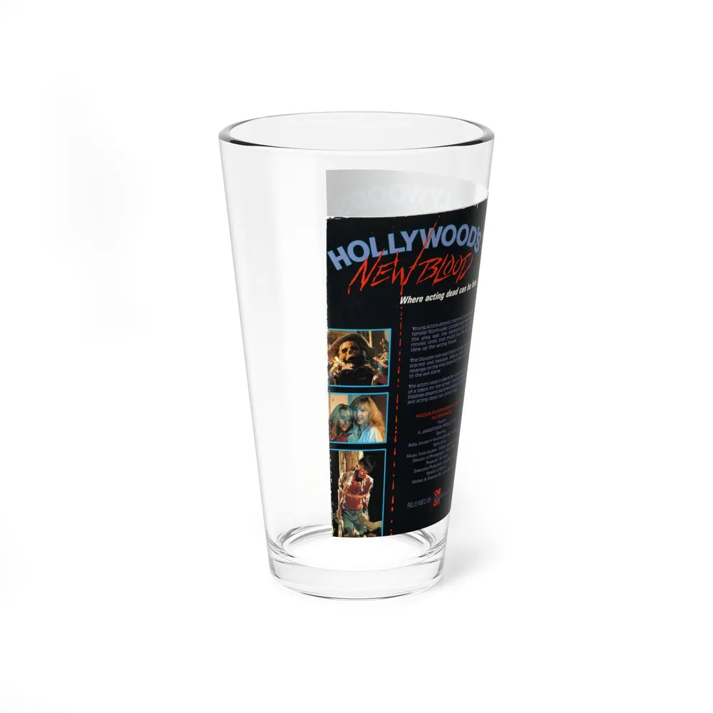 HOLLYWOODS NEW BLOOD (VHS COVER) Pint Glass 16oz - Go Mug Yourself