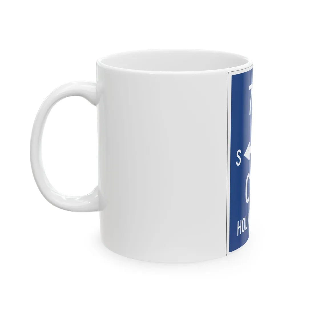 Holmes Beach City Route 789 (Florida) (Road Sign) White Coffee Mug - Go Mug Yourself
