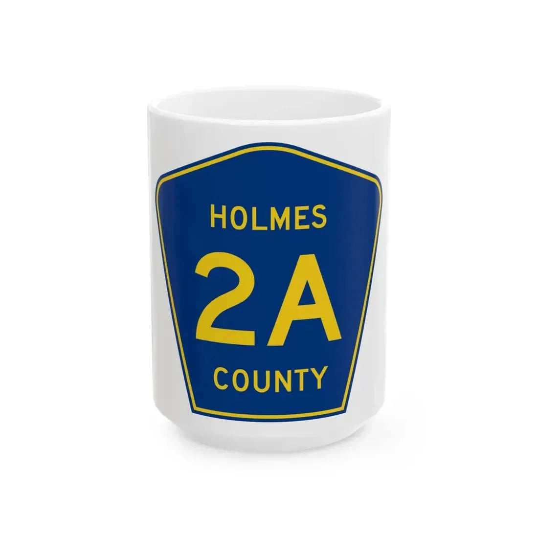 Holmes County 2A (Florida) (Road Sign) White Coffee Mug 15oz - Go Mug Yourself